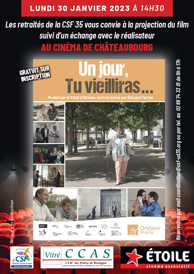 Ciné-échange "Un jour tu vieilliras" le lundi 30 janvier à 14h30